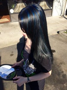 Dark Blue Hair, Hair Streaks, Dyed Hair Inspiration, Pretty Hair Color, Hair Stylies, Dye My Hair, Hair Dye Colors, Hair Inspiration Color