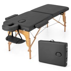 Experience Unparalleled Comfort and Convenience! Our 2-section foldable massage table measures 84" x 36.5" x 24.5"-33.5"(L x W x H) and ensures a strong loading capacity of 550 lbs. It is ideal for body massage, facial care, tattoo, eyelash extensions, physical thereby, acupuncture, and more. Featuring soft sponge filling and skin-friendly PVC leather covering, our spa bed offers a cloud-like sensation during every session. More than that, it includes a face cradle for extra relaxation, a centra Spa Bed, Spa Facial, Massage Equipment, Massage Bed, Hand Massage, Massage Table, Facial Spa, Portable Table, Cushion Filling