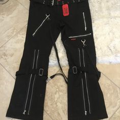 Tripp Cotton And Spandex Goth Style Pants With Belt Size 34 Equates To Size 18 Wiast Apprx 40-42 Has Stretch Brand New Sold Out Tripp Nyc Pants, Goth Pants, Tripp Pants, Pants With Belt, Velvet Flares, Tripp Nyc, Lace Pants, Goth Style, Bootcut Pants