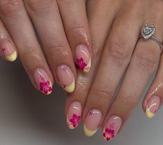 @lakayla.thenailfaerie Tropical Manicure Ideas, Gel Nails Ideas Short Summer Simple, Hawaiian Nails, Cherry Nails, Summery Nails, Girly Acrylic Nails, Work Nails, Cute Gel Nails, Nails Only