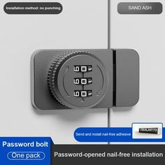 an image of a combination lock on a wall with instructions to install and use it