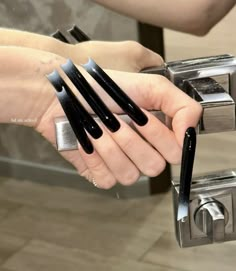 2023 Nails, Black Acrylic Nails, Airbrush Nails, Gothic Nails