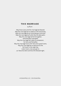 the back cover of this marriage by rumi