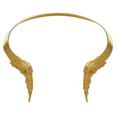 Wing Choker Necklace Plated on Brass. Made in America. Additional Information: Material : Brass Dimensions: W 5.5 x L 6.5 x H 0.38 in Angel Jewelry, Wing Necklace, Fantasy Jewelry, Made In America, In America, Choker, Choker Necklace, Jewelry Necklaces, Plating