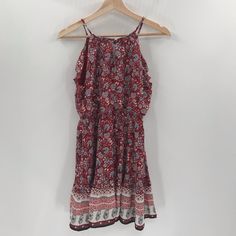 Nwt. Please See Pictures. Measurements Are Approximate. Armpit To Armpit: 15.5” Shoulder To Hem: 32” Waist: 11.5” Px Red Flowy Maxi Sundress, Red Spaghetti Strap Summer Mini Dress, Red Spaghetti Straps Summer Mini Dress, Red Flowy Casual Sundress, Casual Red Flowy Sundress, Red Floral Print Sundress With Spaghetti Straps, Red Floral Sundress With Spaghetti Straps, Red Flowy Mini Sundress, Casual Red Halter Neck Sundress