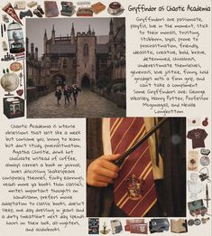 an advertisement for the harry potter movie with pictures and captions about their roles in the film