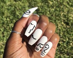 Nail Design Glitter, Abstract Nails, Ten Nails, Edgy Nails, Minimal Nails, Cute Acrylic Nail Designs, Nail Swag, Dream Nails, Coffin Nails Designs