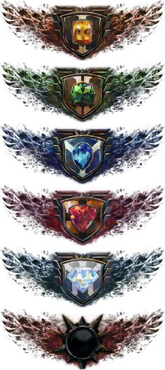 an image of some kind of artwork that looks like wings with different colors and shapes