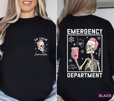 Emergency Department Christmas Shirt Custom Holiday Er Crew Emergency Nurse Shirts Xmas Shirt Gift For Nurse Trauma Nurse PRI21 PRODUCT FEATURES: 🔻 SWEATSHIRT: Design printed on Unisex Gildan 18000 Crewneck Sweatshirt. This sweatshirt feels soft and lightweight, with the right amount of stretch. It's comfortable and flattering for both men and women. COMFORT COLORS: Design printed on Comfort Colors Unisex Shirt. 100% Ring-Spun Cotton, Medium fabric (6.1 oz/yd² (206.8 g/m giving a. thick oversiz Er Nurse Christmas Shirts, Emergency Nurse, Nurse Shirts, Emergency Nursing, Gift For Nurse, Emergency Department, Xmas Shirts, Oversized Dress, Nursing Shirts