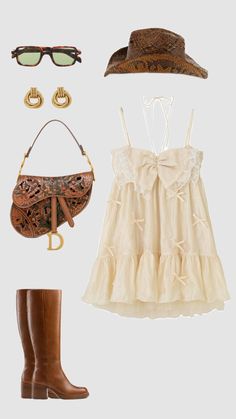 Look Boho Chic, Fest Outfits, Looks Country, Western Style Outfits, Western Outfits Women, Country Outfits, Looks Style, Lookbook Outfits