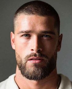 Marine Haircut, Buzz Cut With Beard, Stubble Beard, Buzz Cut Hairstyles, Best Beard Styles