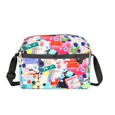 LeSportsac Painterly Spring Daniella Bag, Celebrate LeSportsac’s 1974 Debut, NYC Retro School Bag With Adjustable Strap, Retro Satchel Bag With Removable Pouch, Retro School Bag With Large Capacity, Retro Crossbody School Bag, Casual Box Bag For Travel, Retro School Shoulder Bag, Retro Everyday Crossbody Bag, Retro Pouch Shoulder Bag For School, Retro Bags With Removable Pouch For Daily Use