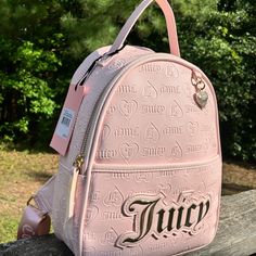 Juicy Couture Mini Backpack Handbag Purse Brand New Juicy Couture Backpack Pink, Juicy Backpack, Pink Juicy Couture, Backpack Handbag, Mini Backpacks, Purse Brands, Couture Bags, Juicy Couture Bags, Pink Backpack