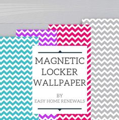 four colorful wallpapers with the text magnetic locker wallpaper by easy home renewals