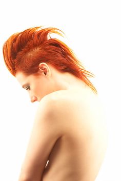 &) Red Copper Hair Color, Scene Punk, Gorgeous Hair Color, Haircut And Color, Pixie Hairstyles, Hair Art, Short Hairstyles For Women, Side View