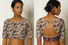 Kalamkari Blouse Back Neck Designs, Printed Cotton Blouse Designs Latest, Printed Blouse Designs For Saree, Kalamkari Blouse Designs Latest, Beautiful Blouse Designs, Blouse Ke Design, Print Blouse Design, Cotton Blouse Pattern