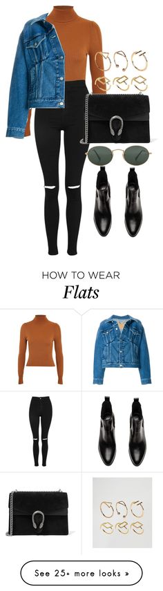 "Untitled #5165" by olivia-mr on Polyvore featuring Topshop, Balenciaga, Ray-Ban, Gucci and ASOS Winter Mode, Mock Turtleneck, Fall Style, Fashion Mode, Gucci Shoes, Black Booties, Fall Winter Outfits, Outfits Casuales, Look Fashion