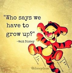 a winnie the pooh quote with an image of a cartoon character holding a stuffed animal