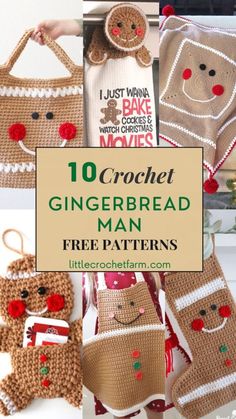 Crochet Gingerbread Man, Gingerbread Man Free, Gingerbread Man Gift, Crochet Gingerbread, Faith Crafts, Christmas Crochet Patterns Free, Gingerbread Crafts, Advanced Crochet, Crochet Food