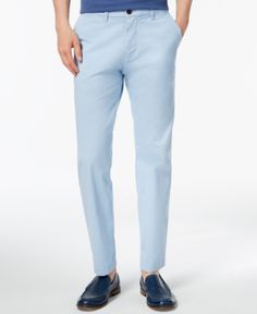 Tommy Hilfiger Men's Th Flex Stretch Custom-Fit Chino Pant, Created for Macy's - Blue 38x34 Tommy Hilfiger Man, Chinos Pants, Custom Fit, Tommy Hilfiger, Pick Up, In Store, Buy Online, Trousers, Free Shipping