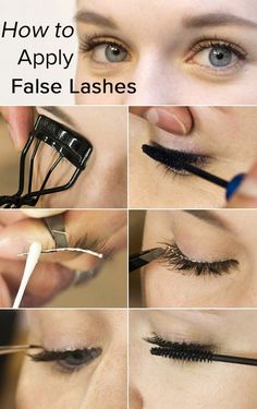 Fake Eyelashes Applying, Smoky Eye Makeup Tutorial, Bigger Eyes, Applying False Lashes, Artificial Eyelashes, Applying False Eyelashes, Fake Eye, Applying Eye Makeup, Fake Lashes