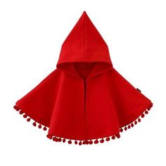 Girl's Clothing red / 12M / China Cape Jumpers Toddler Cape, Hood Cape, Riding Hood Costume, Winter Cloak, Poncho Coat Cape, Hoodie Poncho, Fairy Baby, Winter Poncho, Red Riding Hood Costume