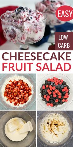 low carb cheesecake fruit salad recipe for kids to make in the kitchen or on the table