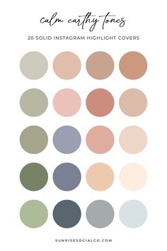 the color palette for summer looks is shown in shades of peach, blue and brown