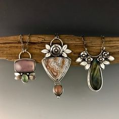 Dana Stenson Jewelry and Metalwork Silversmithing Jewelry, Metalsmithing Jewelry, Metal Clay Jewelry, Silver Jewelry Handmade, Silver Pendants, Artistic Jewelry, Clay Jewelry, Metal Jewelry, Artisan Jewelry