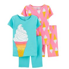 Carter's Ice Cream Snug Fit Cotton Pajamas Set. New With Tags, Never Worn. Short Sleeves Ribbed Neckline Covered Elastic Waistband For A Comfy Fit 100% Cotton Rib #Tds378m Playful Pink Cotton Sleepwear, Cute Multicolor Pajama Party Sets, Fun Cotton Loungewear Set, Fun Cotton Sleepwear Set, Sweet Pink Sleepwear For Sleepover, Fun Cotton Sleep Sets, Playful Pink Loungewear Sets, Playful Multicolor Loungewear Sets, Playful Tops For Pajama Party