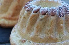 two bundt cakes sitting on top of each other