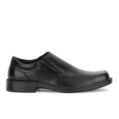 A true classic, these Dockers loafers finish off any dress look you’ve got planned. The synthetic leather and durable outsole add polished style, while the memory foam footbed and padded collar create long lasting comfort and support. These men’s dress shoes are a staple for anyone as they create a look that is as sleek as it is timeless. Business Casual Synthetic Plain Toe Loafers, Business Slip-resistant Plain Toe Loafers, Business Slip-resistant Loafers, Formal Dress Shoes With Removable Insole, Formal Slip-resistant Round Toe Loafers, Business Loafers With Slip-resistant Design, Business Slip-resistant Moc Toe Loafers, Business Slip-on Slip-resistant Loafers, Business Slip-on Loafers With Slip-resistant