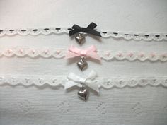 "cutest \" Angel Girl \" chokers ♡ made with high quality broderie and ribbon and the little heart charm sounds like a little collar bell!  🗝️  I do not control International shipping prices! you can choose to upgrade to international tracked + signed for at checkout 🧸" Cute Adjustable Heart Choker, Cute Adjustable Heart Shaped Choker, Tea Princess, Girls Choker, Angel Girl, Antique Keys, Dope Jewelry, Pretty Necklaces, Girly Jewelry