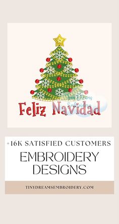 a christmas tree with the words feliz navidad and an image of a star