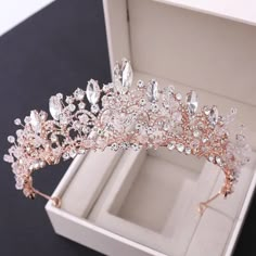 a tiara in a box on a table