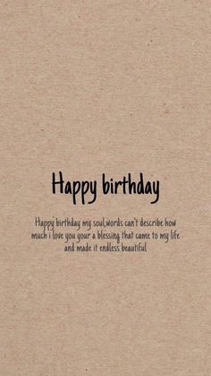 a card with the words happy birthday written on it