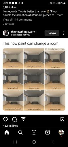 the screenshot shows how to change a room in an appliance's store