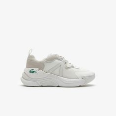 Lacoste Women's LW2 Xtra Leather Tonal Trainers White/White 44SFA0100 21G. Sporty Aesthetic, Lacoste Women, Full Frontal, Casual Footwear, Weekend Fun, Latest Sneakers, Adidas Tubular Defiant, New Adventures, Shoes Trainers