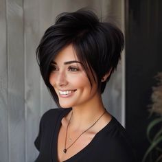 46 Cute Short Haircuts for Short Hair in 2024 Hair Styles For Thick Short Hair, Bobs For Thinning Hair, Bob For Thinning Hair, Bob Cut With Curtain Bangs, Short Hair With Bangs Ideas, Bob Pixie Haircut, Haircuts For Short Hair, Chic Short Hair, Shaggy Short Hair