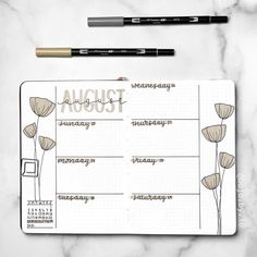 Bojo Weekly Spreads, May Weekly Spread Bullet Journal, Bujo Spread Ideas Minimalist, Week Bullet Journal Layout, August Weekly Spread Bullet Journal, Weekly Spreads Bullet Journal, Simple Weekly Bullet Journal Layout, Bullet Journal Ideas Weekly Layout, Bujo Weekly Spread Minimalist