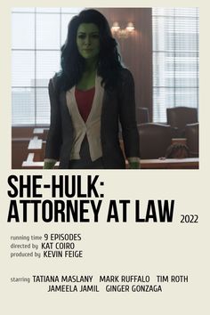 the poster for she - huk'attorney at law, featuring an image of a woman in a suit