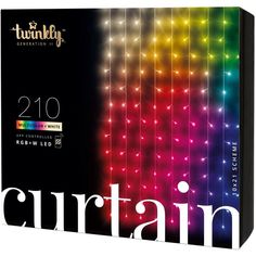 the box is full of colorful lights and has an inscription on it that says curtain