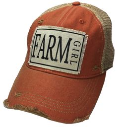 Womens Trucker Hat, Womens hats, Womens Caps, Trucker Cap, "Farm Girl", Trucker Hat, Womens Baseball Cap, Ladies Trucker Hat #accessories #WomensBaseballCap #BaseballHat #BaseballCap #WomensAccessories #WomensTruckerCap #TruckerHat #WomensTruckerHat #WomensTrucker #WomensTrendyHat Spring Trucker Hat In Cotton, Cotton Trucker Hat For Spring, Trucker Hat With Letter Print In Cotton, Cotton Brimmed Trucker Hat In One Size, Spring Snapback Hat With Letter Print, Spring Cotton Trucker Hat, One Size Cotton Brimmed Trucker Hat, Fun Cotton Trucker Hat, Country Style Snapback Cap