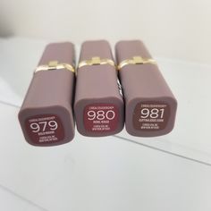 New Lot Of 3 Loreal Colour Riche Lipstick #979 Mauve, #980 Rouge, And #981 Cork. Shades: #981cutting Edge Cork, #980 Rebel Rouge, #979 Bold Mauve Loreal Lipstick Swatches, Mauve Lipstick Makeup, Natural Lipstick Shades, Loreal Color Riche Lipstick, Loreal Lipstick, Mauve Lipstick, Best Lipstick Color, Lipstick Swatches, Fun Foods