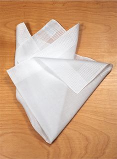 Cotton White Engineered Handkerchief - The Ben Silver Collection Classic Cotton Handkerchiefs For Formal Occasions, Classic Cotton Formal Handkerchiefs, Ben Silver, Silver Collection, Pocket Squares, Fine Linens, Cornflower Blue, Pocket Square, Luxury Fabrics