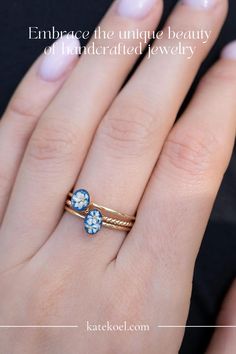 Adorn Your Fingers with Nature's Beauty | Blue Flower Ring Set by KateKoel Queen Anne's Lace Flowers, Flower Rings, Queen Anne's Lace, Everyday Elegance, Unique Beauty, Lace Flowers, Delicate Flower