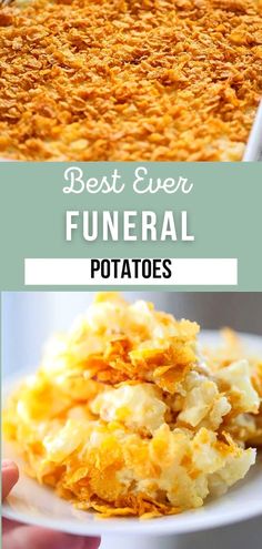 Funeral Potatoes…everyone has a recipe for this popular hash brown casserole! Here is my funeral potatoes recipe that I’ve been making for years and that has become a family favorite. Creamy, cheesy and onion-y. Perfect for any Sunday Supper, Christmas, Easter dinner, potluck or just because! Just as creamy as Scalloped Potatoes but made with half the effort! Hot Side Dishes For A Crowd, Potato Dishes For A Crowd, Crowd Potatoes, Casserole Bake, Veggie Snacks, Hot Dish, Pot Luck