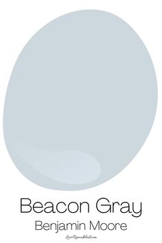 the behron gray paint color is shown in this image with text that reads beacon gray