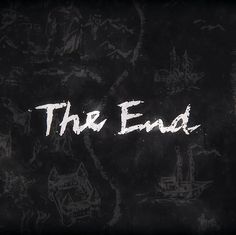 the end written in white on a black background