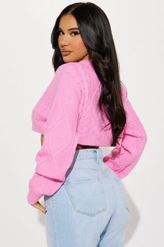 Available In Black, Grey, And Pink. Pullover Sweater Long Sleeve Scoop Neck Cropped 52% Acrylic 28% Nylon 20% Polyester Imported | Promenade Dates Sweater in Pink size 3X by Fashion Nova Pink Pullover Sweater, Pink Pullover, Halloween Women, Pink Sweater, Long Sweaters, Pink Fashion, Active Wear For Women, Black Grey, Pullover Sweater